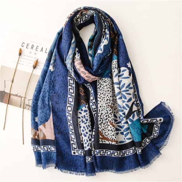 Cachecol 180 Azul Para Mulher - Kaija