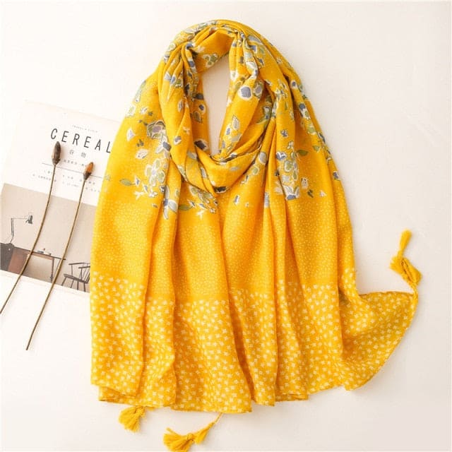 Cachecol 180 Amarelo Para Mulher - Frida Liberty