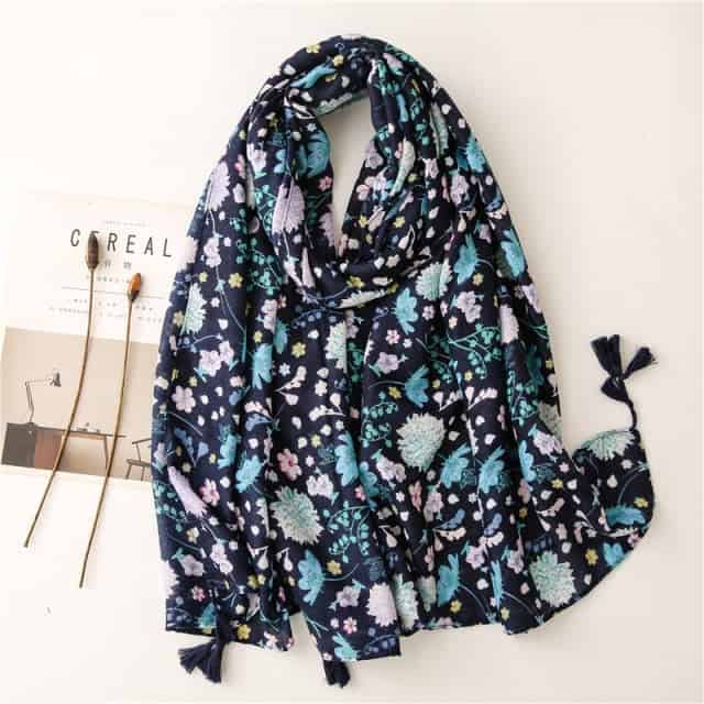 Cachecol 180 Azul Para Mulher - Filippa