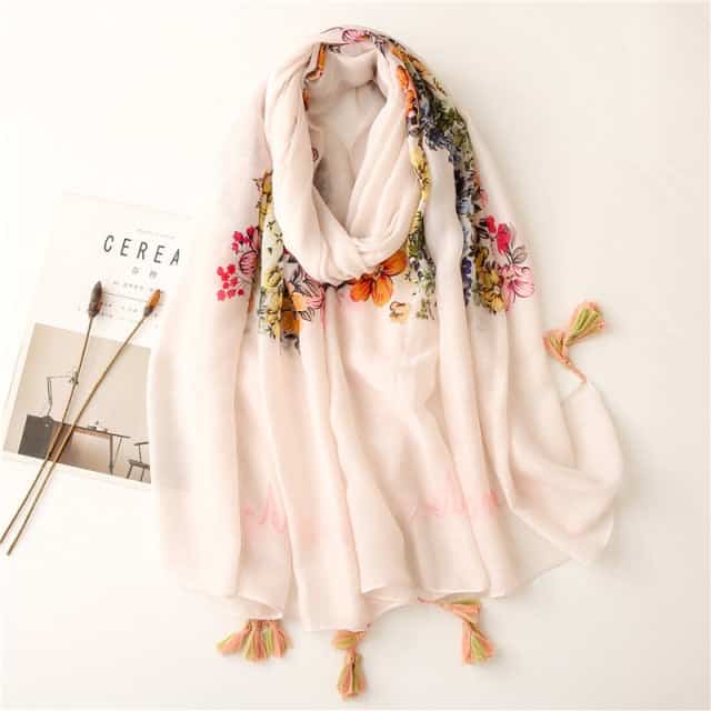 Cachecol 180 Branco Para Mulher - Wilma Liberty