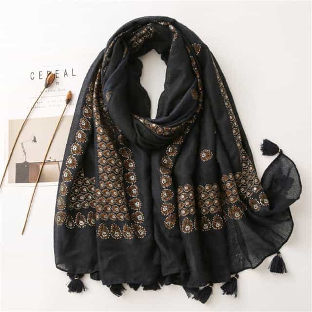Cachecol 180 Preto Para Mulher - Signy