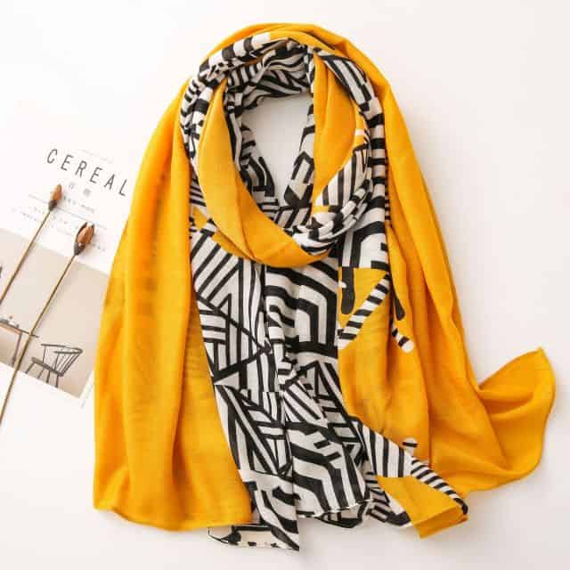 Cachecol 180 Amarelo Para Mulher - Nanna