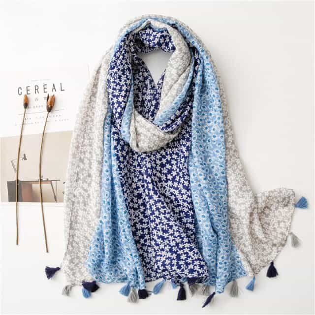 Cachecol 180 Azul Para Mulher - Sofy Liberty