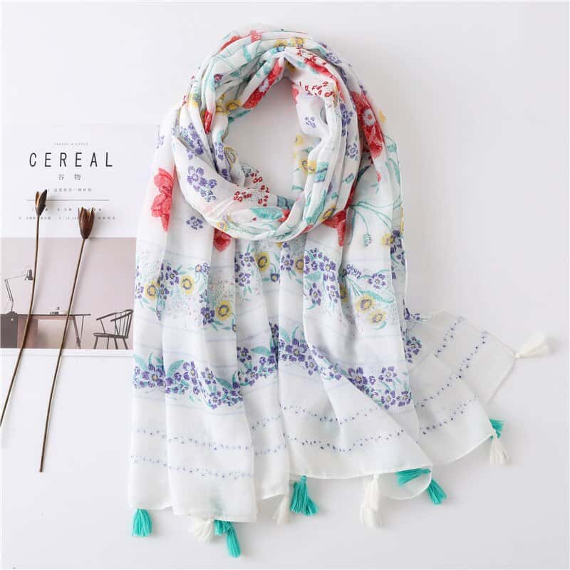 Cachecol 180 Branco Para Mulher - Elynn Liberty