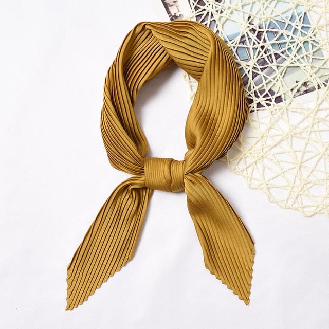 Lenço De Cabelo Plissado - Dourado